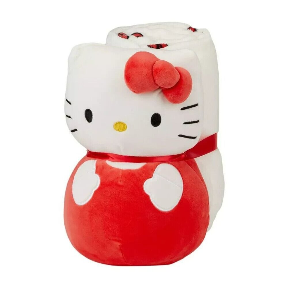 Sanrio Hello Kitty 12" Character Pillow And Throw Blanket Set 48" x 58"